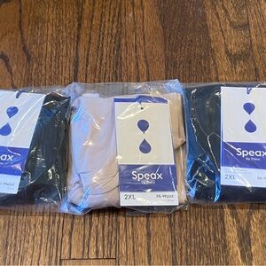 Thinx Speax Women's Bladder Leak Resistant Panties 3 pairs-2 Black & 1 Beige